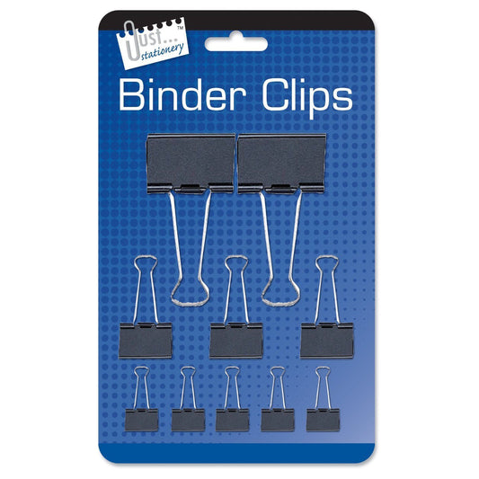 Pack of 10 Assorted Binder Clips