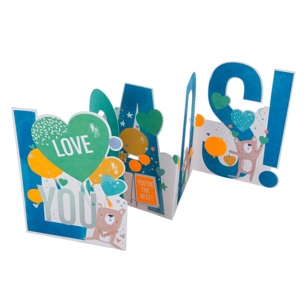 3D Pull Out Love you Loads Design Father's Day Card