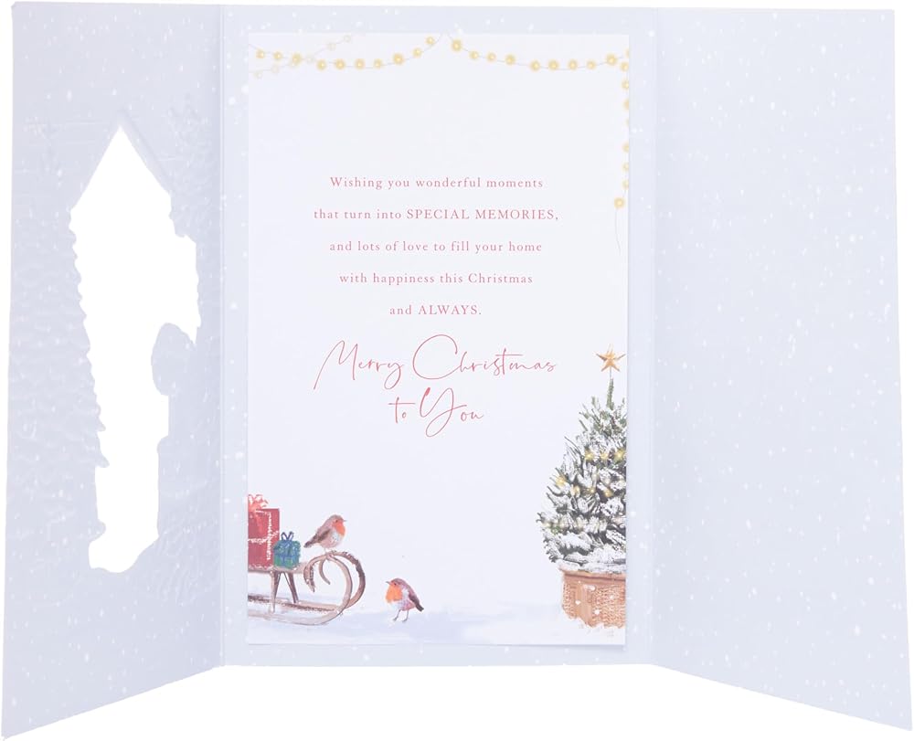 Snow Front Door Scene Both Of You Christmas Card
