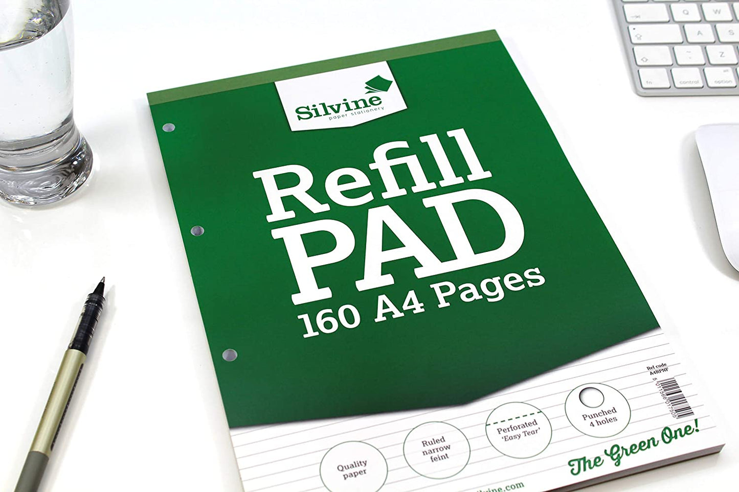 A4 160 Pages Narrow 6mm Feint Refill Pad (210x297mm)