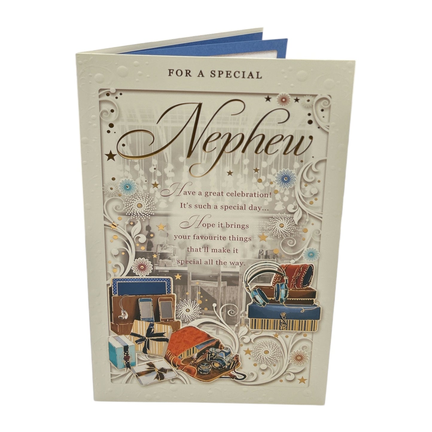 For A Special Nephew Have a Great Celebration Birthday Opacity Card