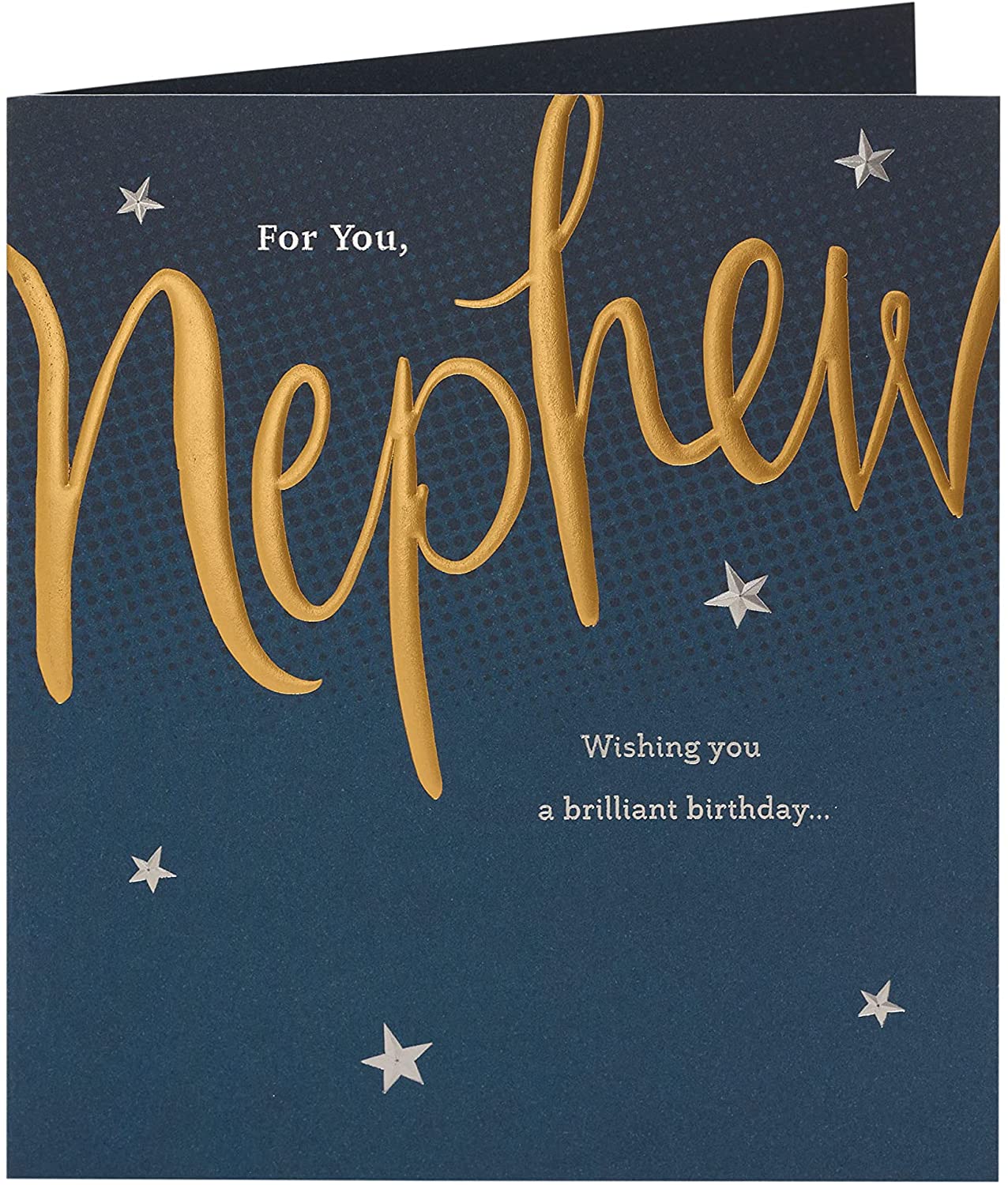 Nephew Birthday Card Metallic Finish