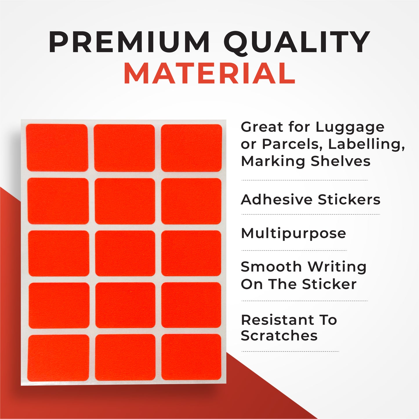 Pack of 120 White 19x25mm Rectangular Labels - Send 2 Packs