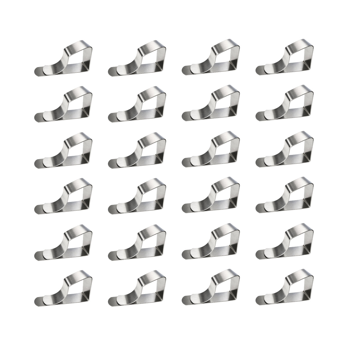 Pack of 24 Stainless Steel Drawing Board Clips 5.3 x 2.5 x 1.3cm