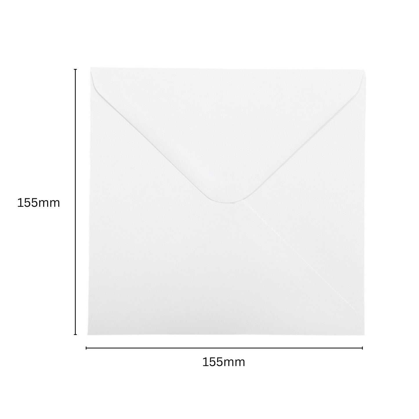 Pack of 50 White 100gsm 155x155mm Gummed Envelopes