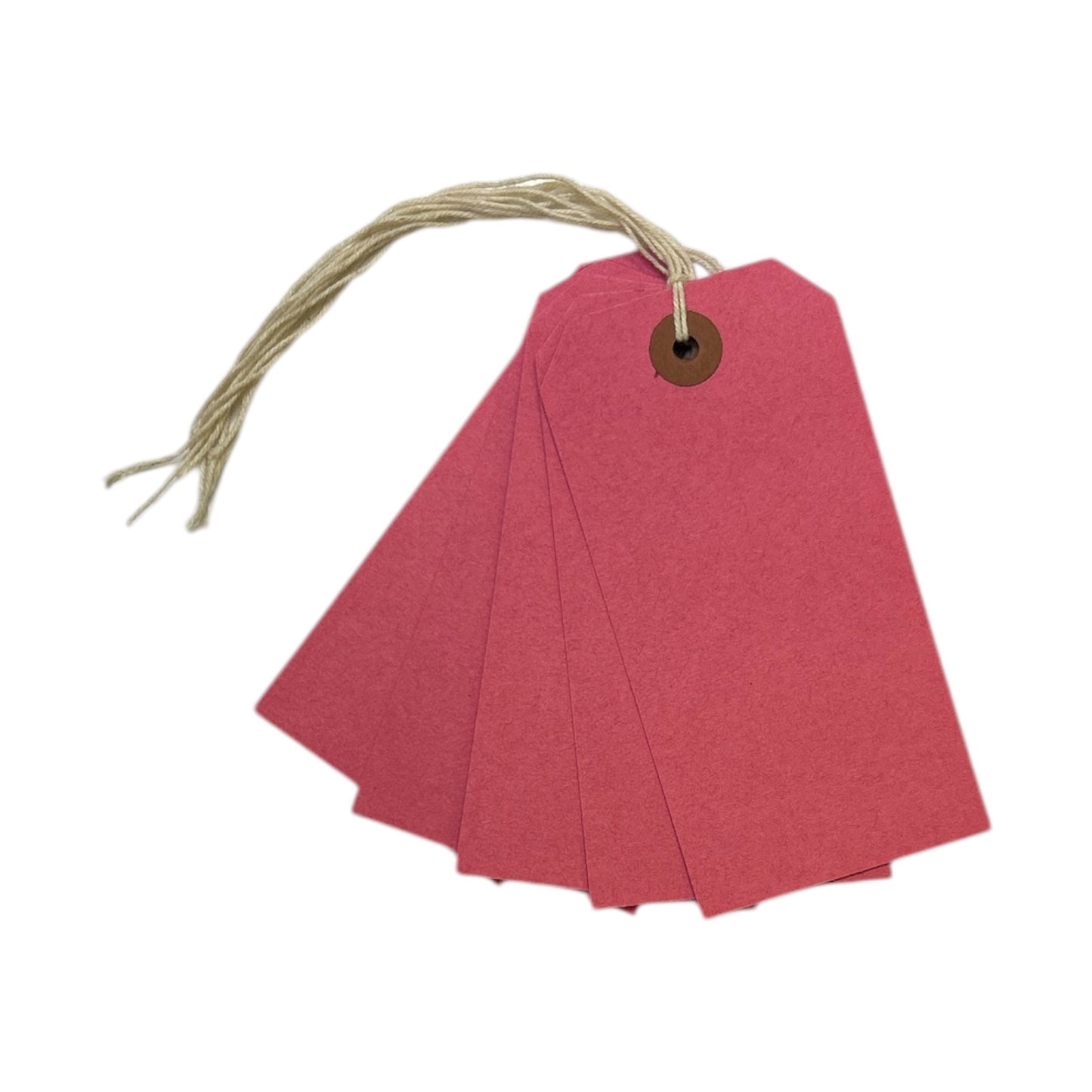Pack of 100 Dark Pink Strung Tags 120mm x 60mm
