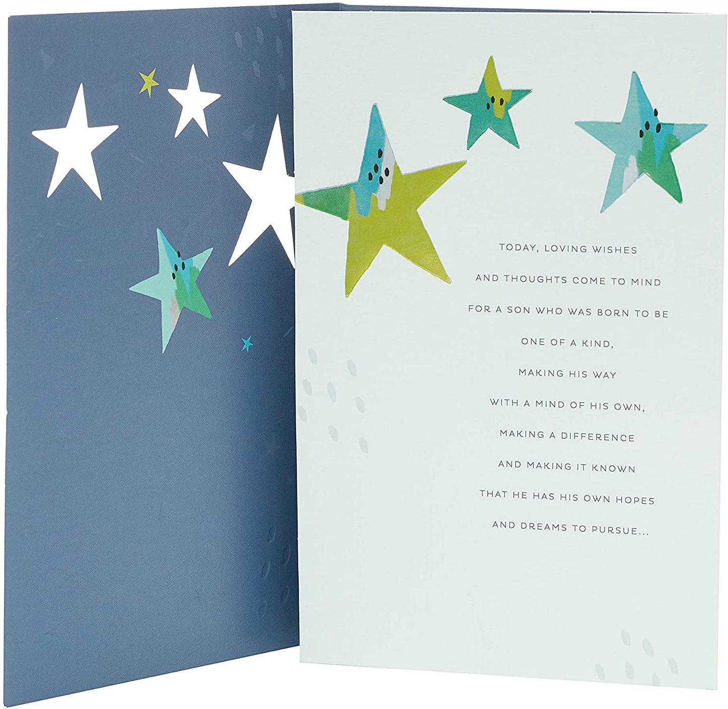 Son Birthday Card Nice Verse Stars Design