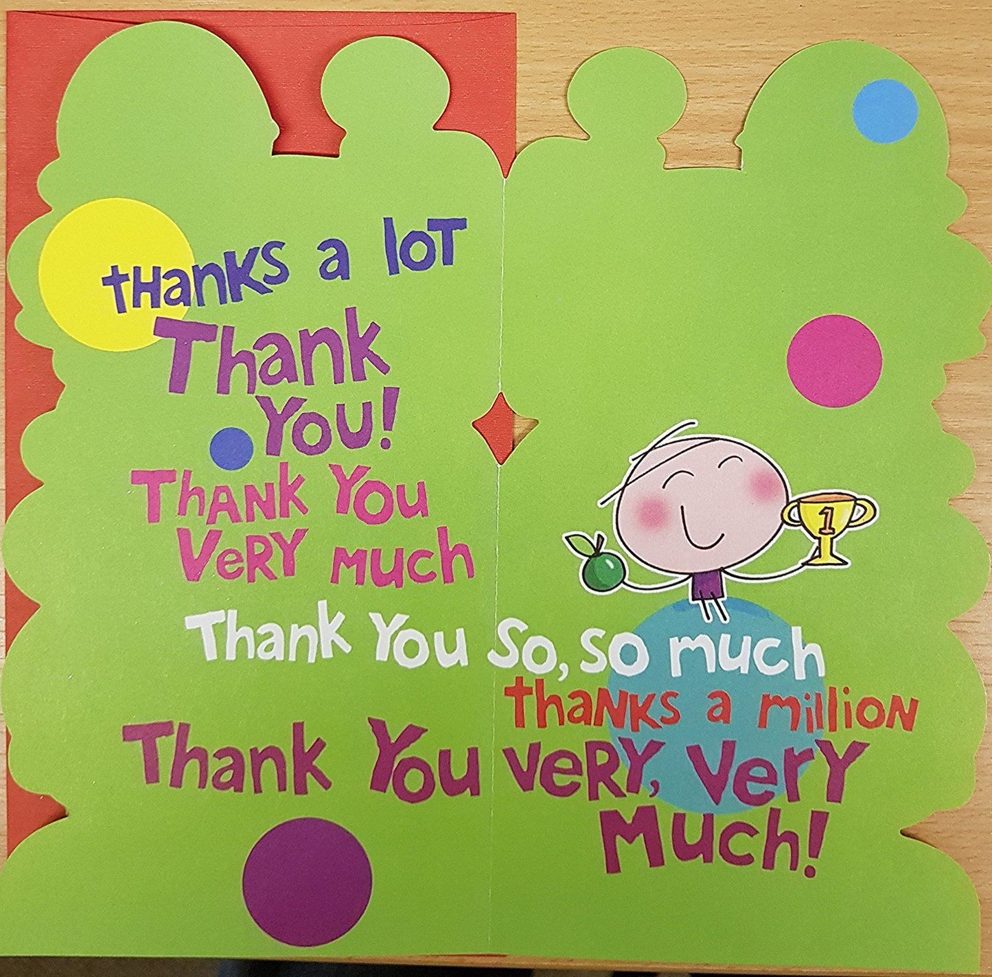 For A Great Teacher Die Cut Design Thank You Card