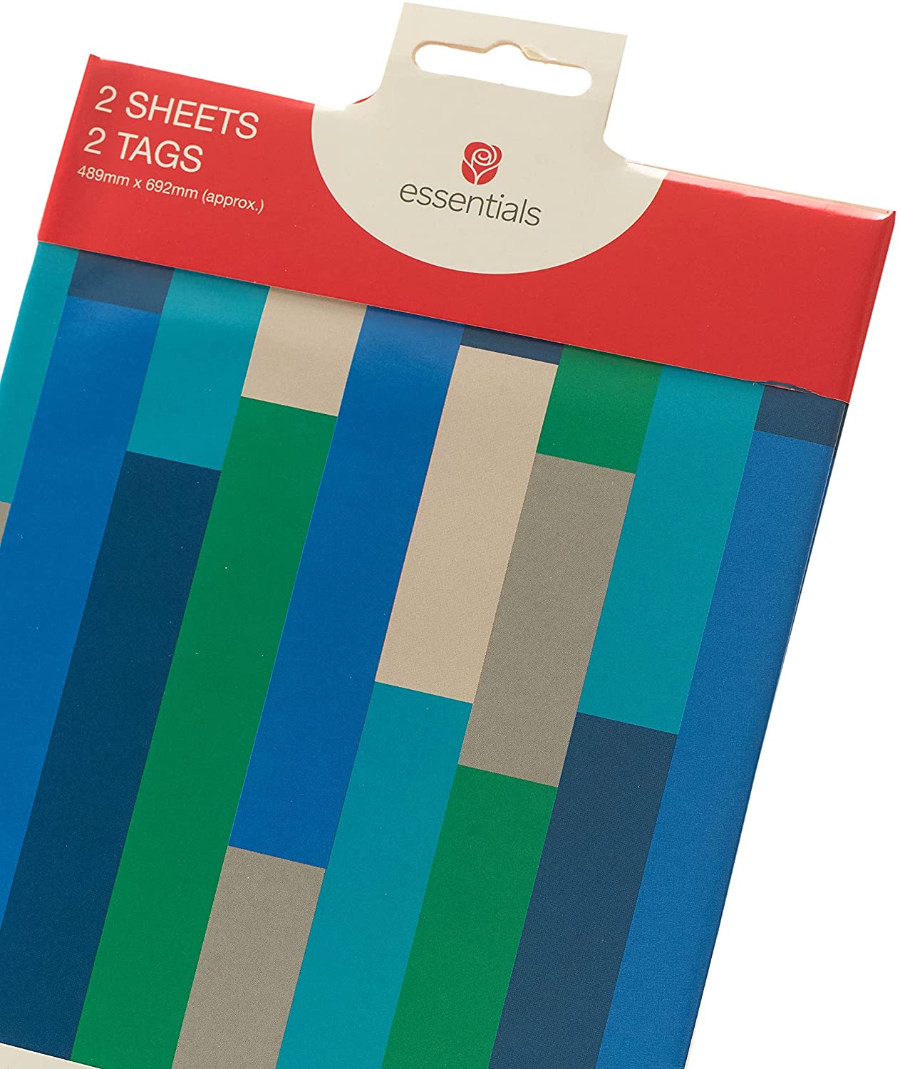 Wrapping Paper 2 Sheets and 2 Tags Geometric Design Birthday, Father's Day Act
