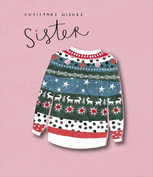 Special Sister Christmas Card Jumper Design 