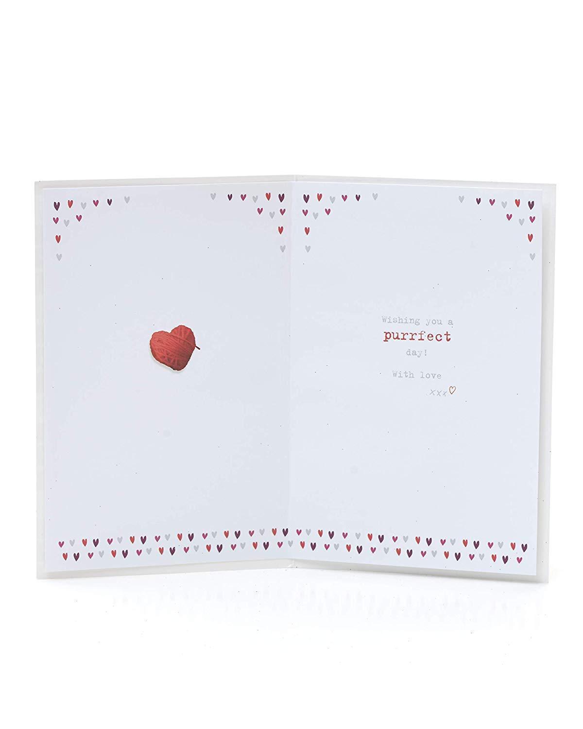 From Your Lovely Cat With Heart Valentine's Day Card