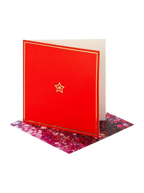 Red Blue Premium 'Much Love' Open Card Vivid Aura