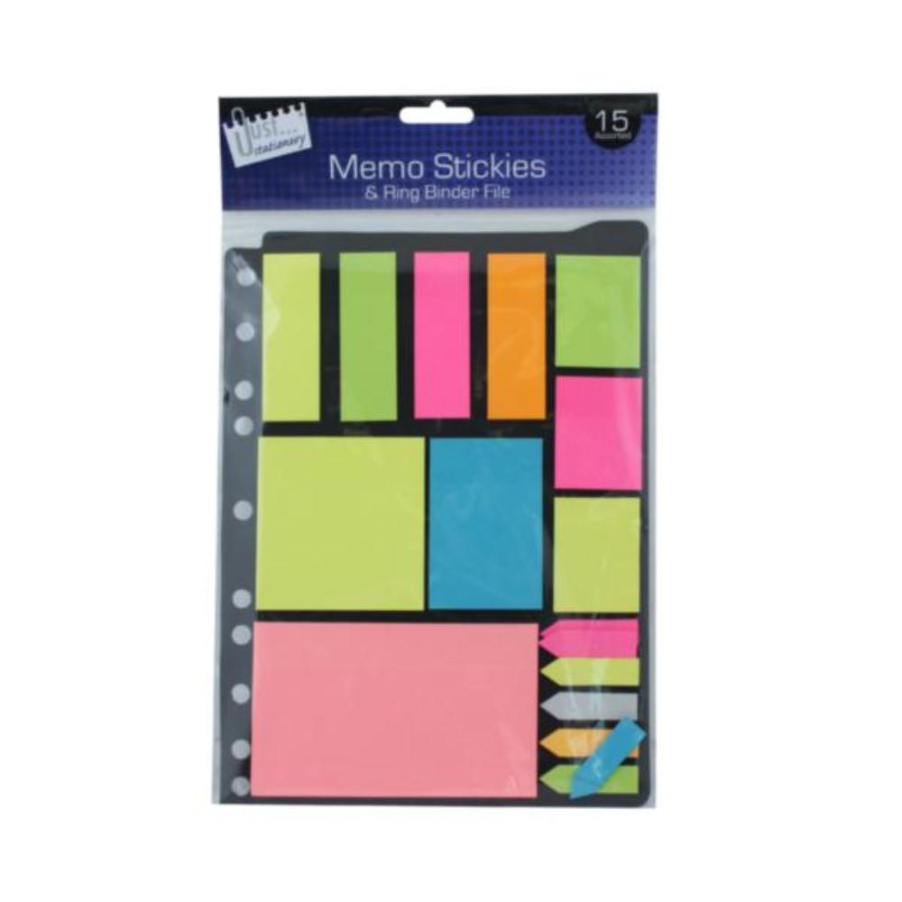 Memo Stickies on Ring Binder Mount