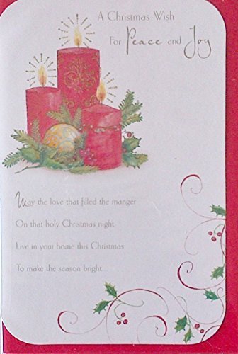 A Christmas Wish for Peace and Joy Christmas Greeting Card 
