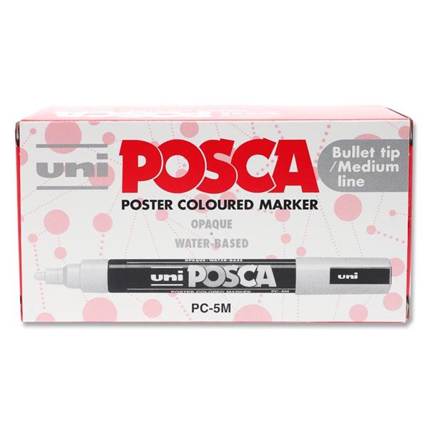 Silver Uni Posca Pc-5M Medium Bullet Tip Permanent Marker