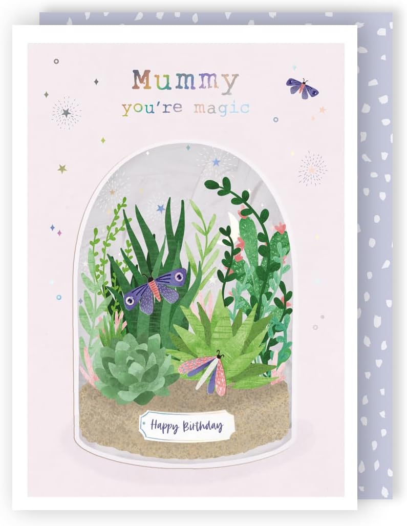 Flowerful Wonderland! Mummy You're Magic Contemporary Birthday Card