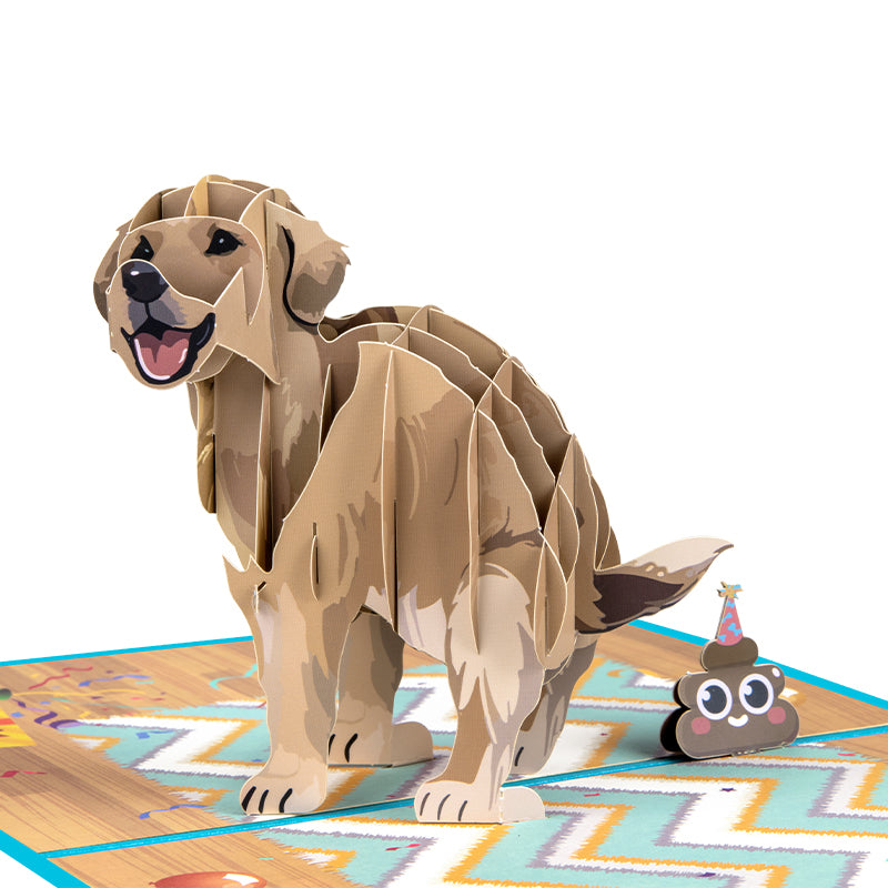 Paws & Punchlines Funny Pop Up Birthday Card
