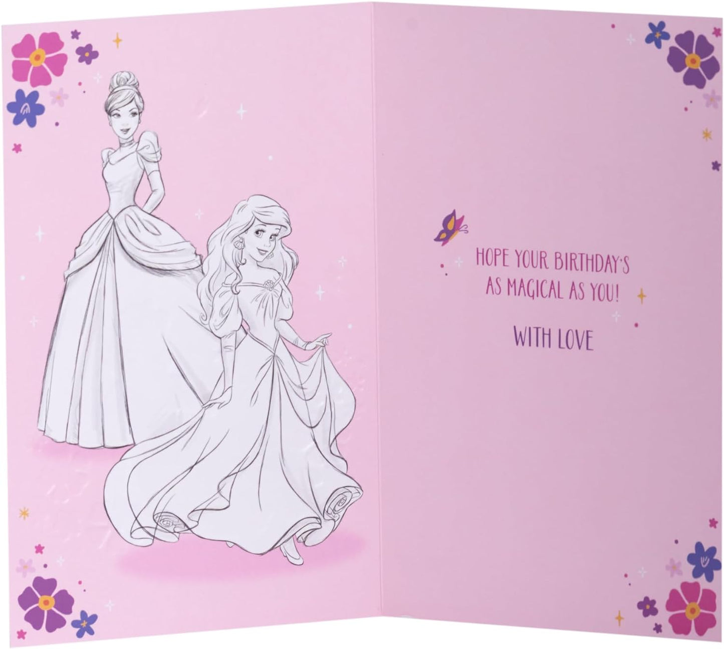 Disney Princess Granddaughter 3rd Birthday Card