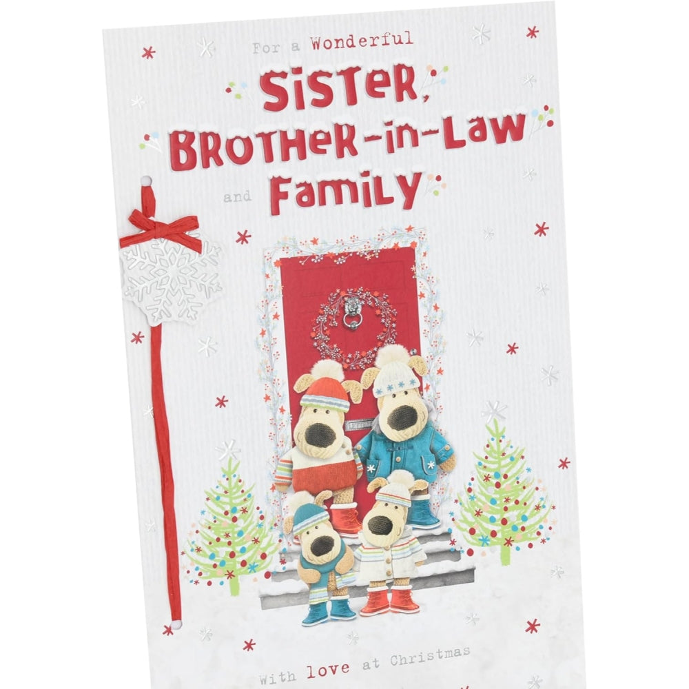 Boofles Outside House Sister & Brother In Law & Family Christmas Card