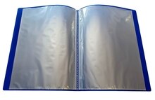 Pack of 10 A4 10 Pocket Blue Flexible Cover Display Books
