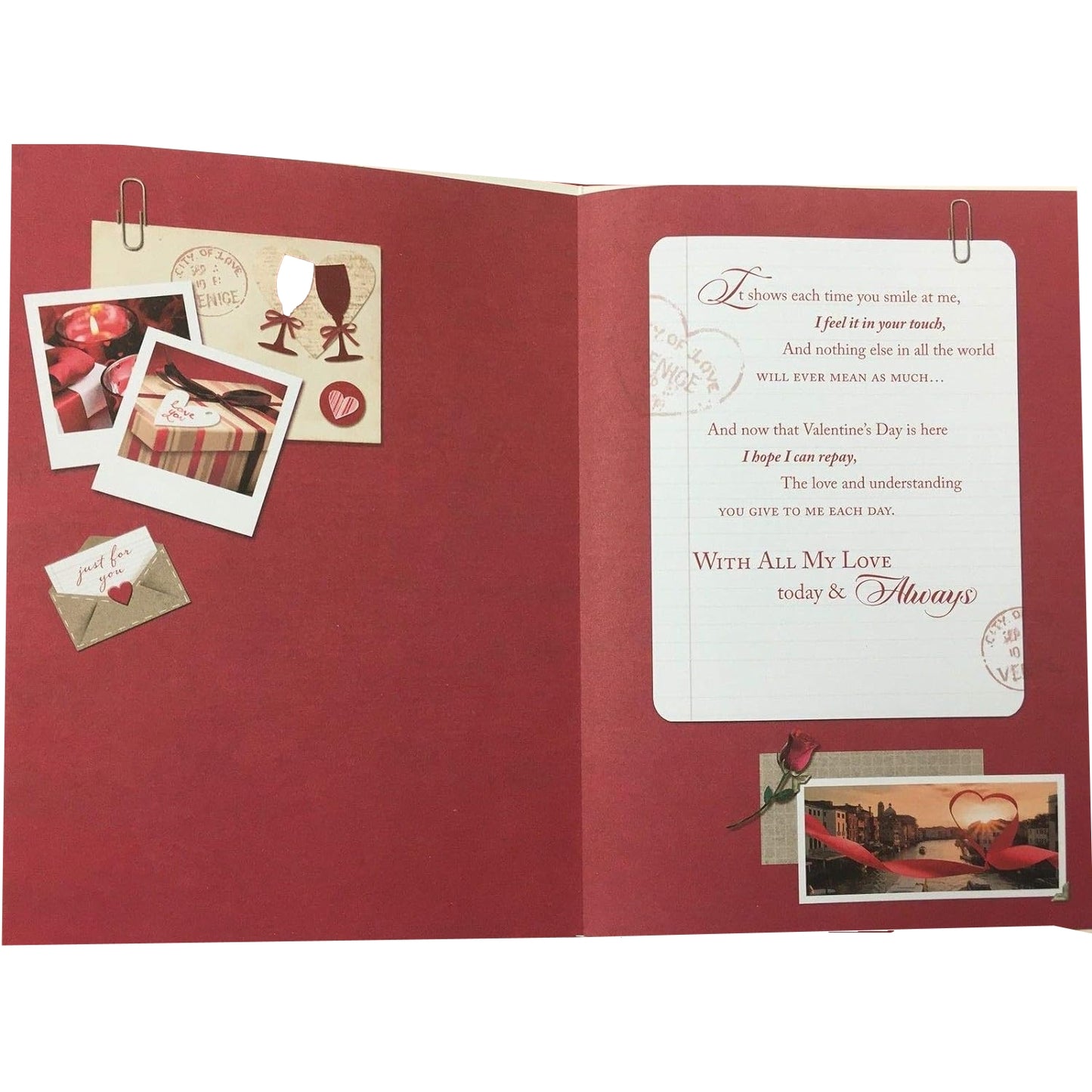 For The Man In My Life Traditional Gold Foil Valentine's Day Card With Nice Verse