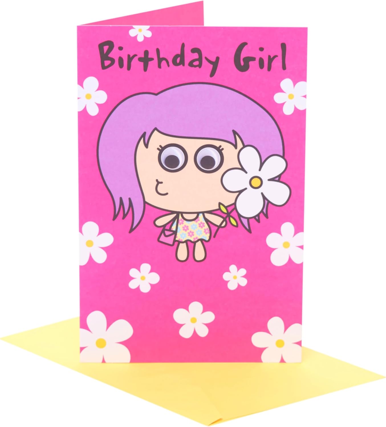 Cartoon Girl Design Birthday Girl Card