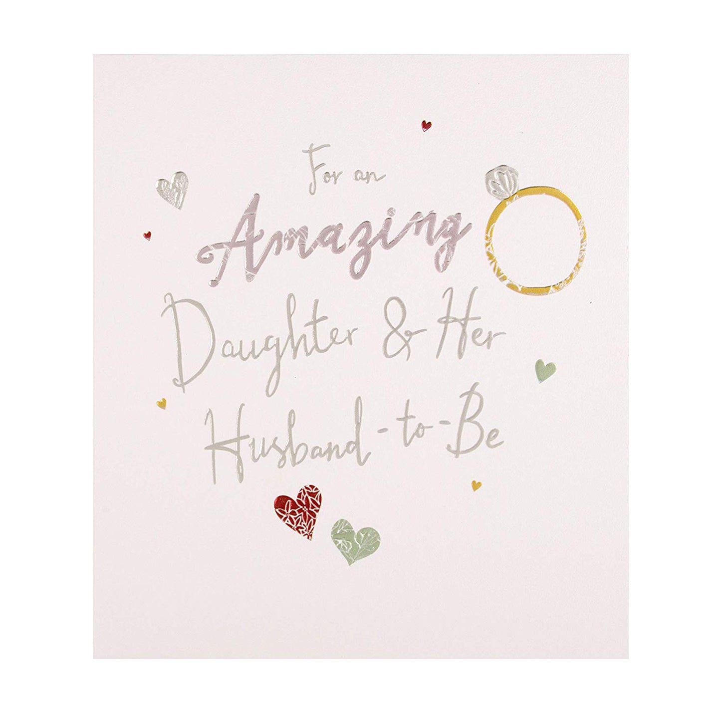 Daughter and Future Husband Engagement Card 'Congratulations'