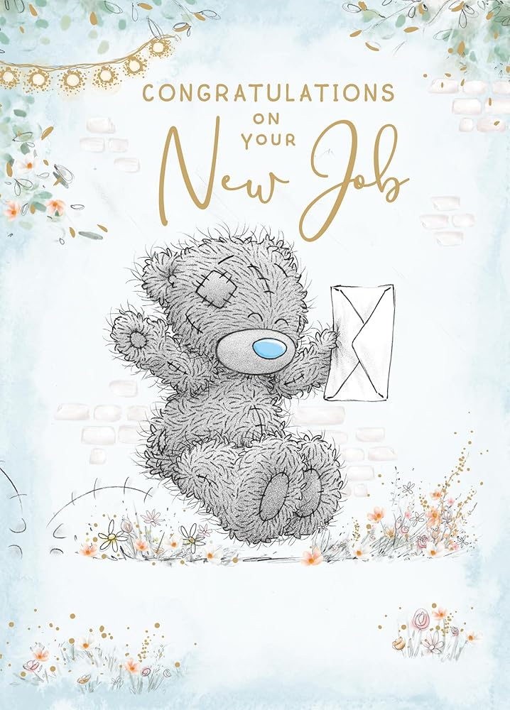 Bear With Envelope Congratulations On Your New Job Card