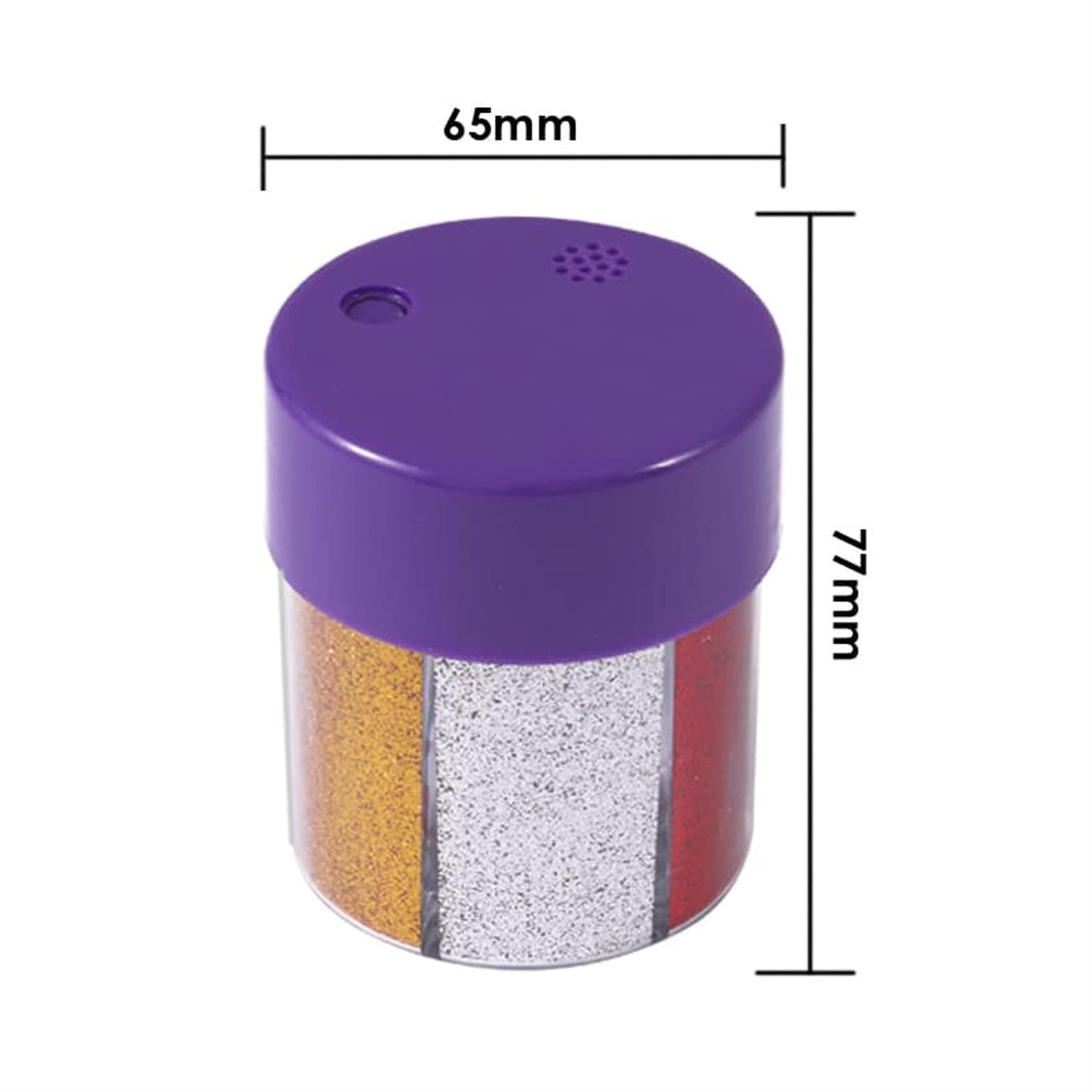 Pack of 6 Colors DIY Decoration Metallic Star Glitters
