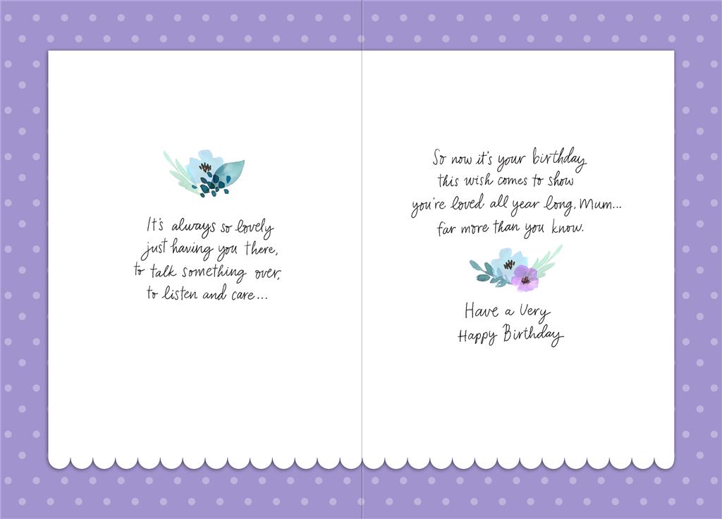 Willow Bouquet Mum Birthday Card
