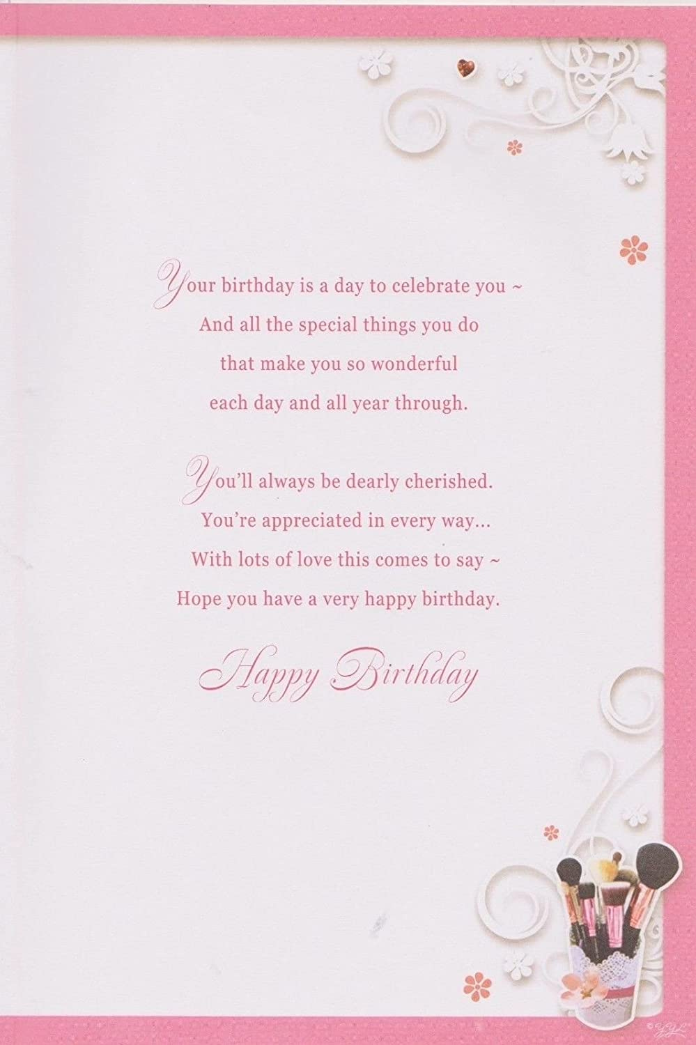 50th Birthday to My Wife Opacity Card