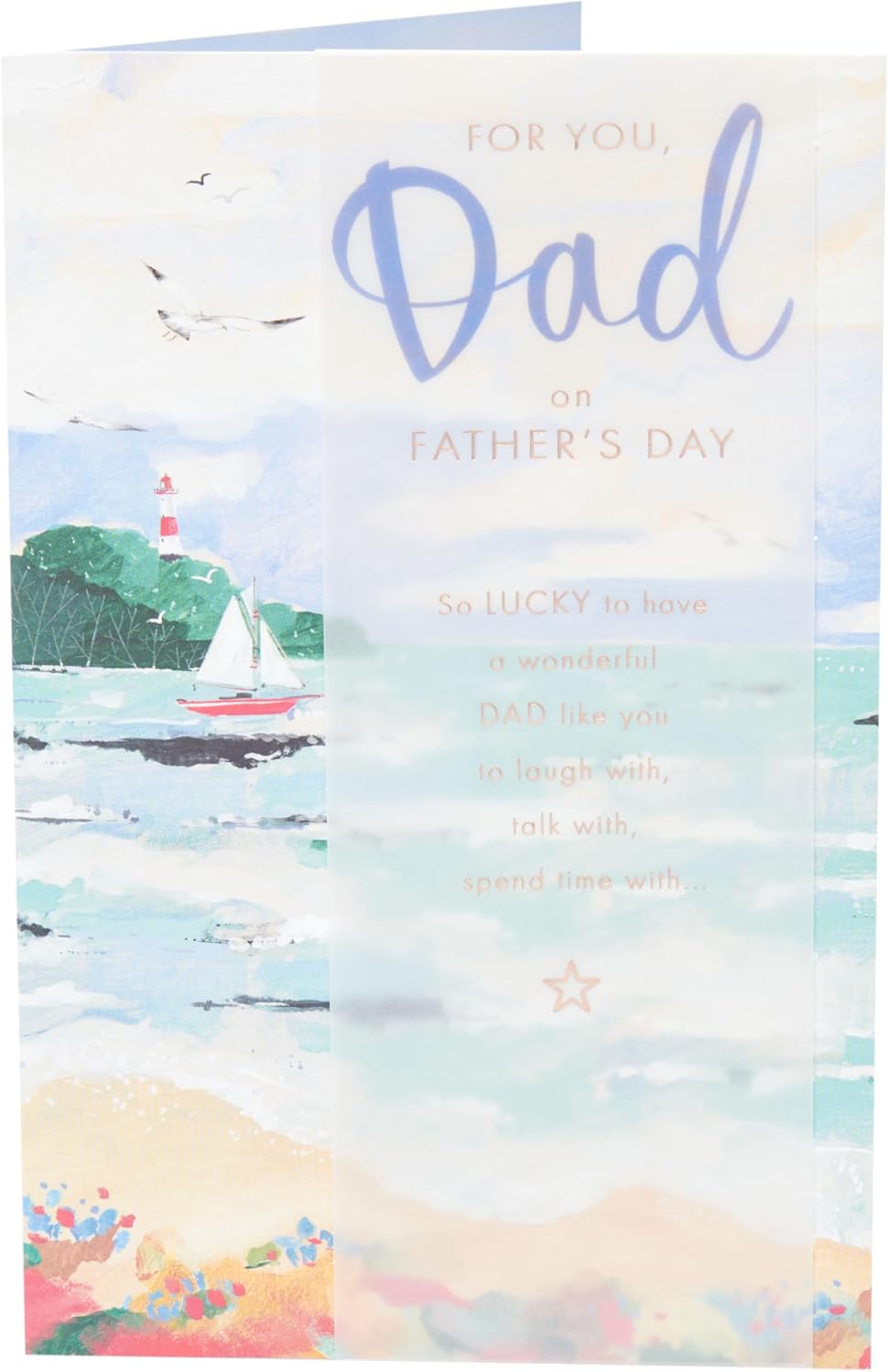 Coastal Scene Design For Dad Father's Day Card