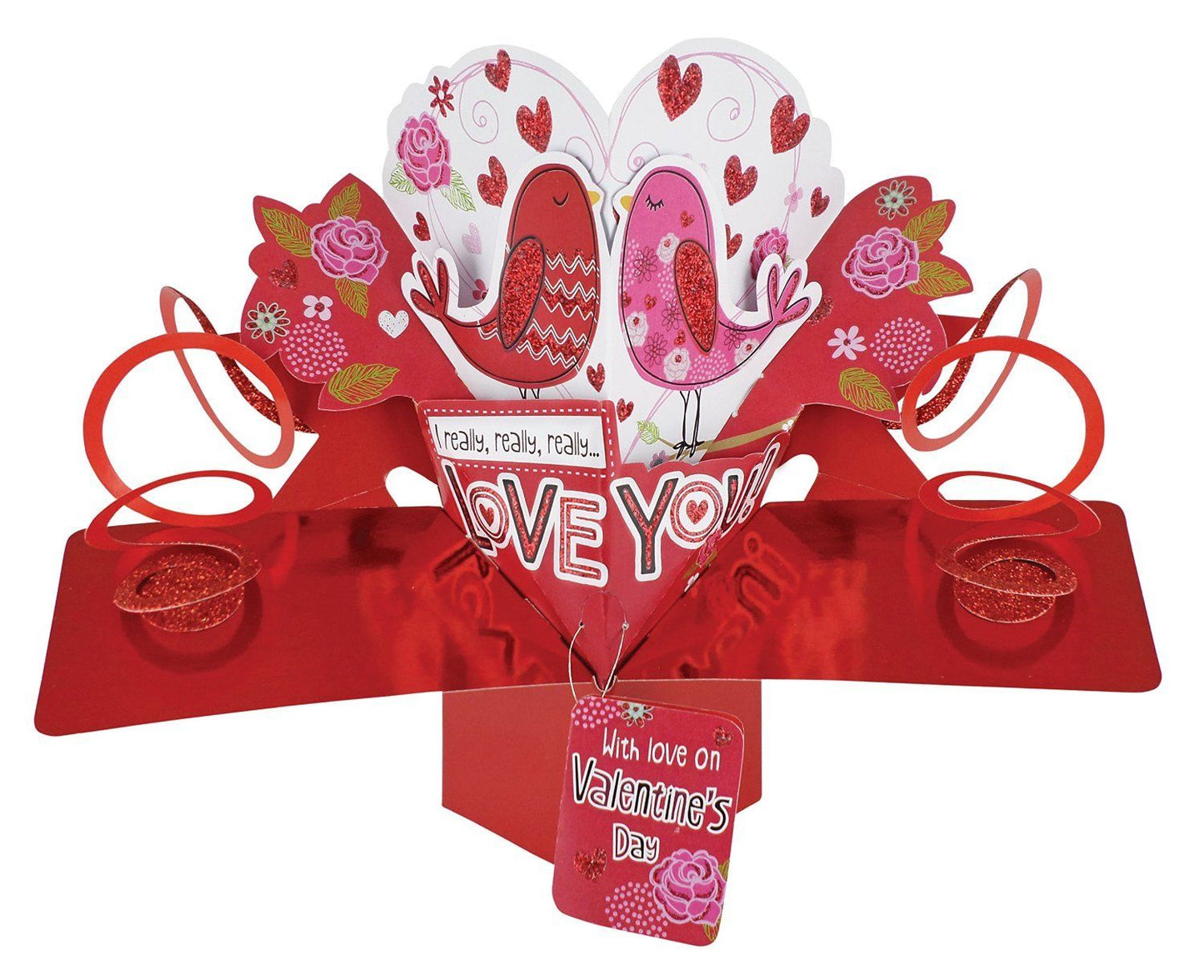 Second Nature Pop Up "Really Really Really Love You" Valentine's Day Pop Up Card