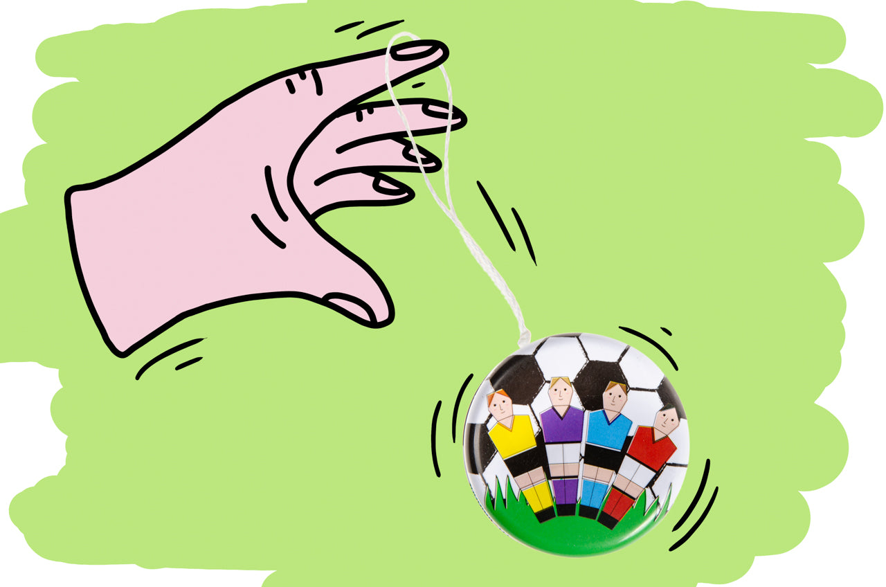 Metal Yo-Yo Football Return Tops