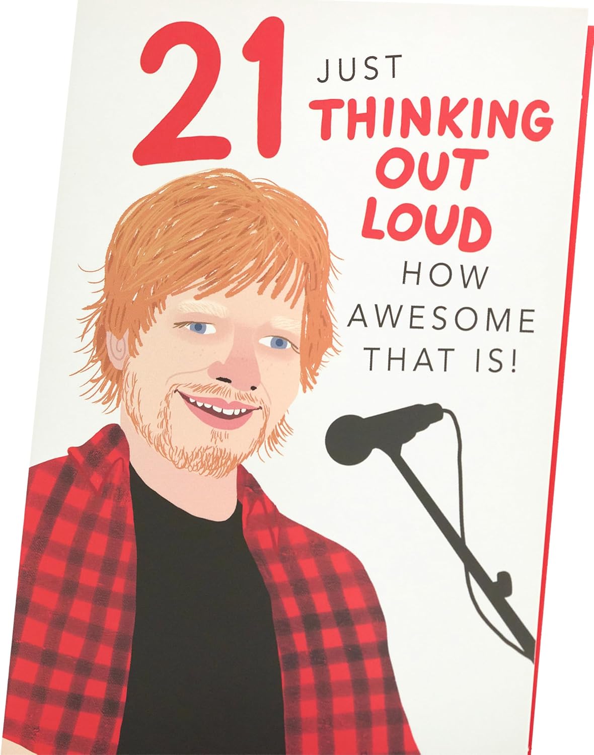 Ed Sheeran Design 21st Birthday Card