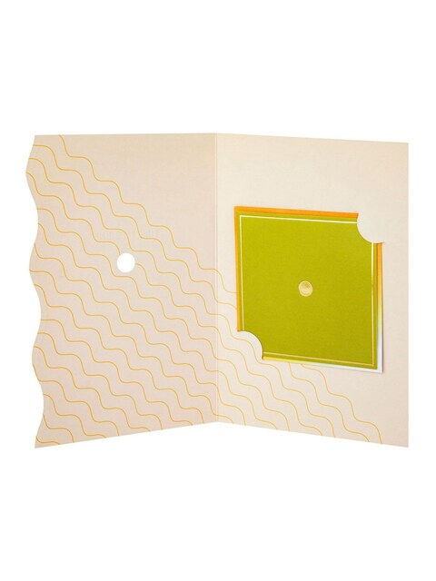 Yellow Green Premium 'Time to Shine' Open Card Vivid Aura