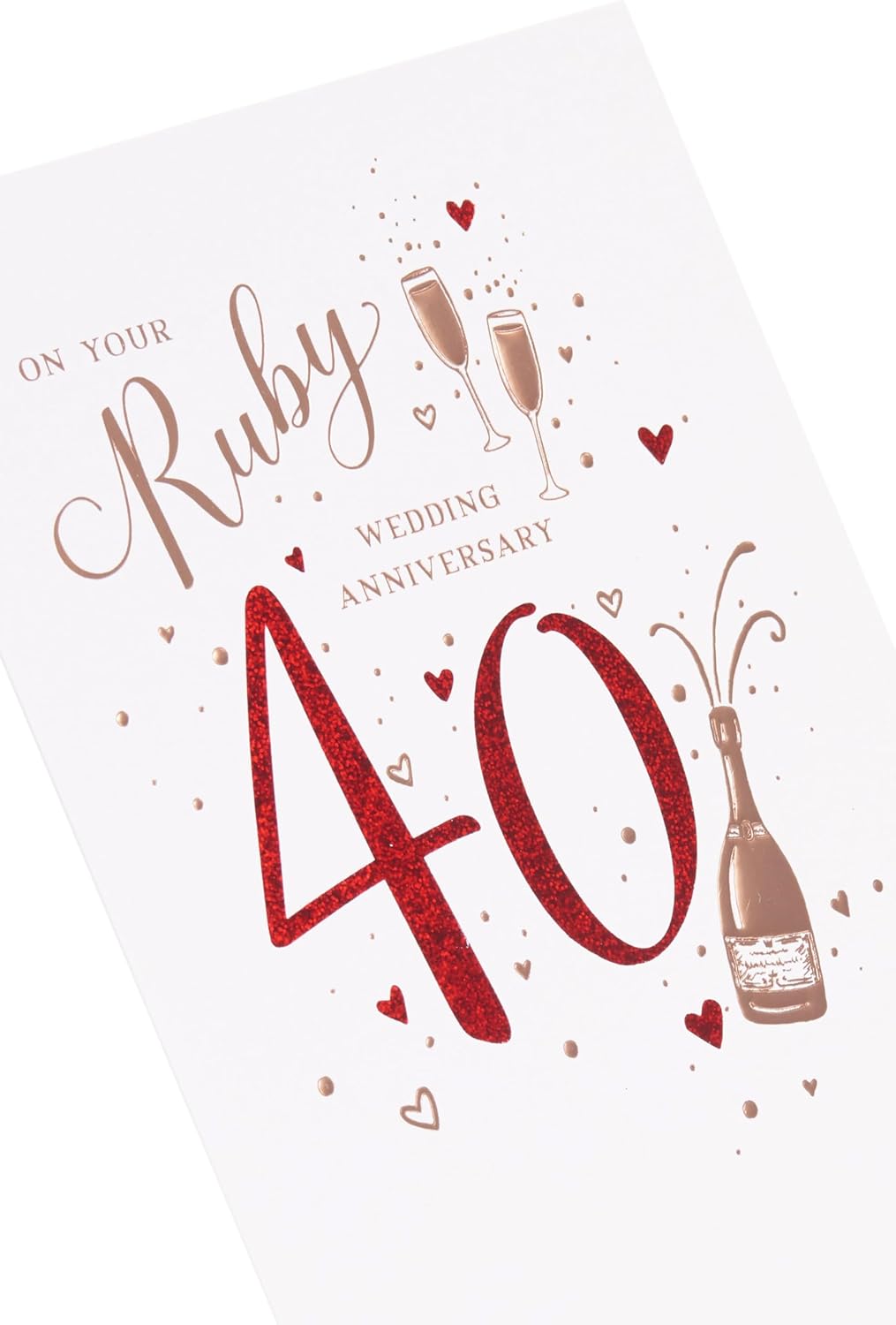 Ruby Design 40th Wedding Anniversary Card for A Special Couple