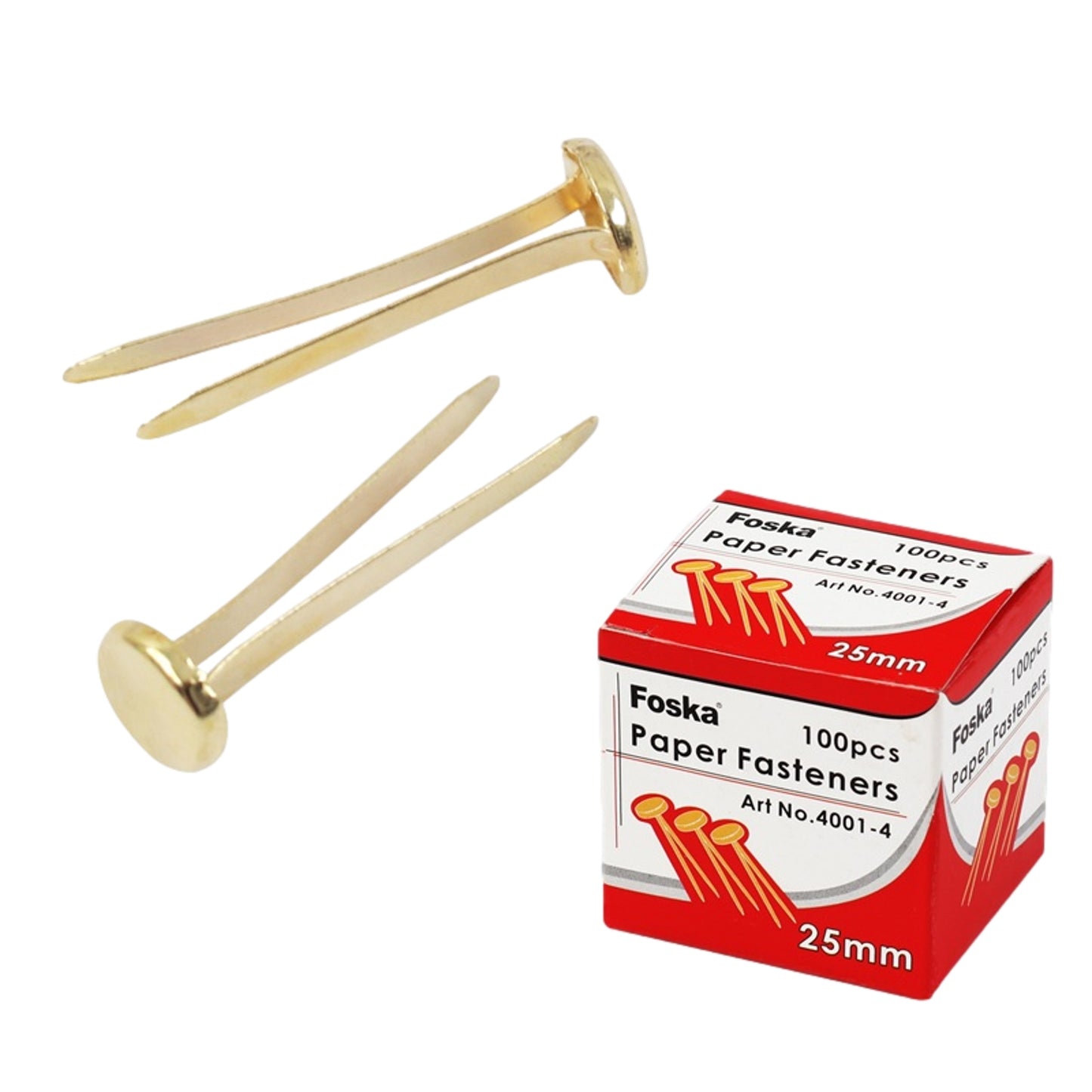 Pack of 1000 Paper Fasteners 14mm - Butterfly Clips