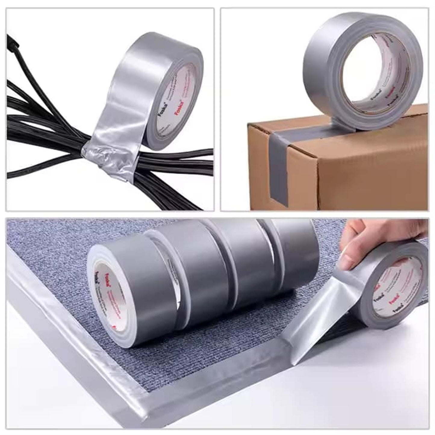 Single Adhesive Colorful Rubber Sticky Durable Duct Tape 4.8cm x 10y