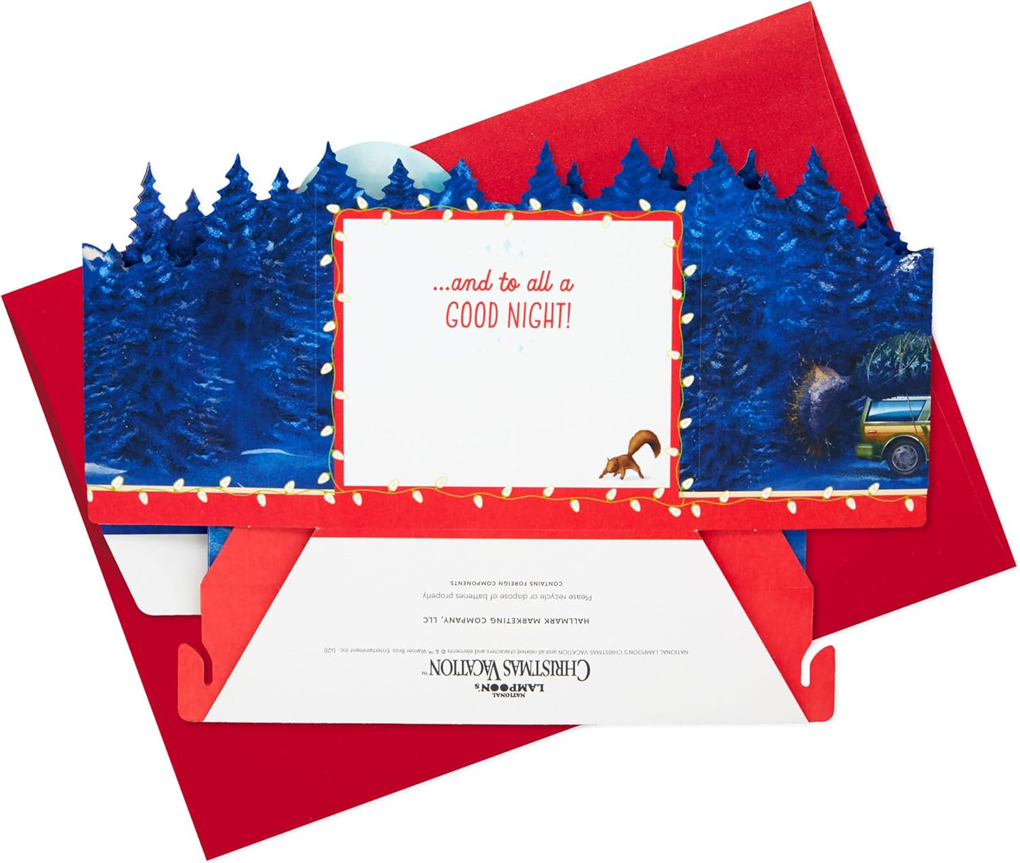 National Lampoon's Vacation Plays Hallelujah Chorus Musical Pop Up Christmas Card