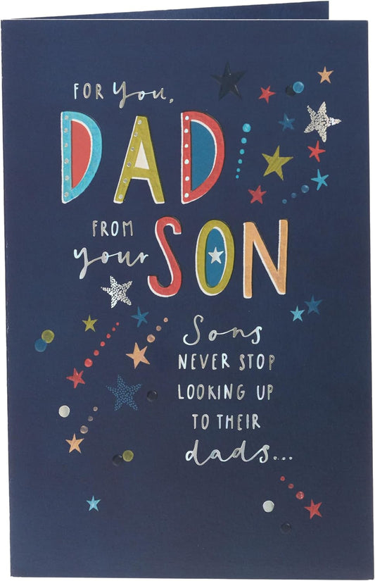 Stars Design From Son Father's Day Card