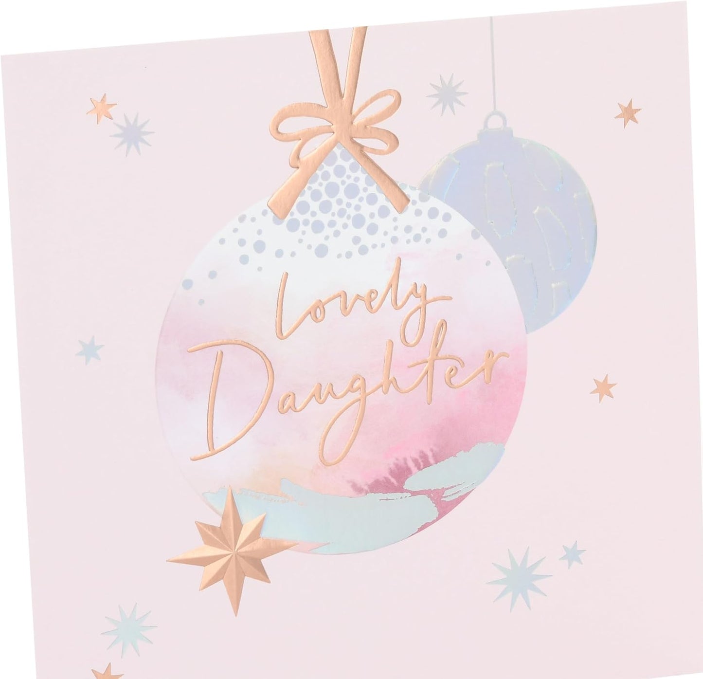 Festive Baubles Design Daughter Christmas Card