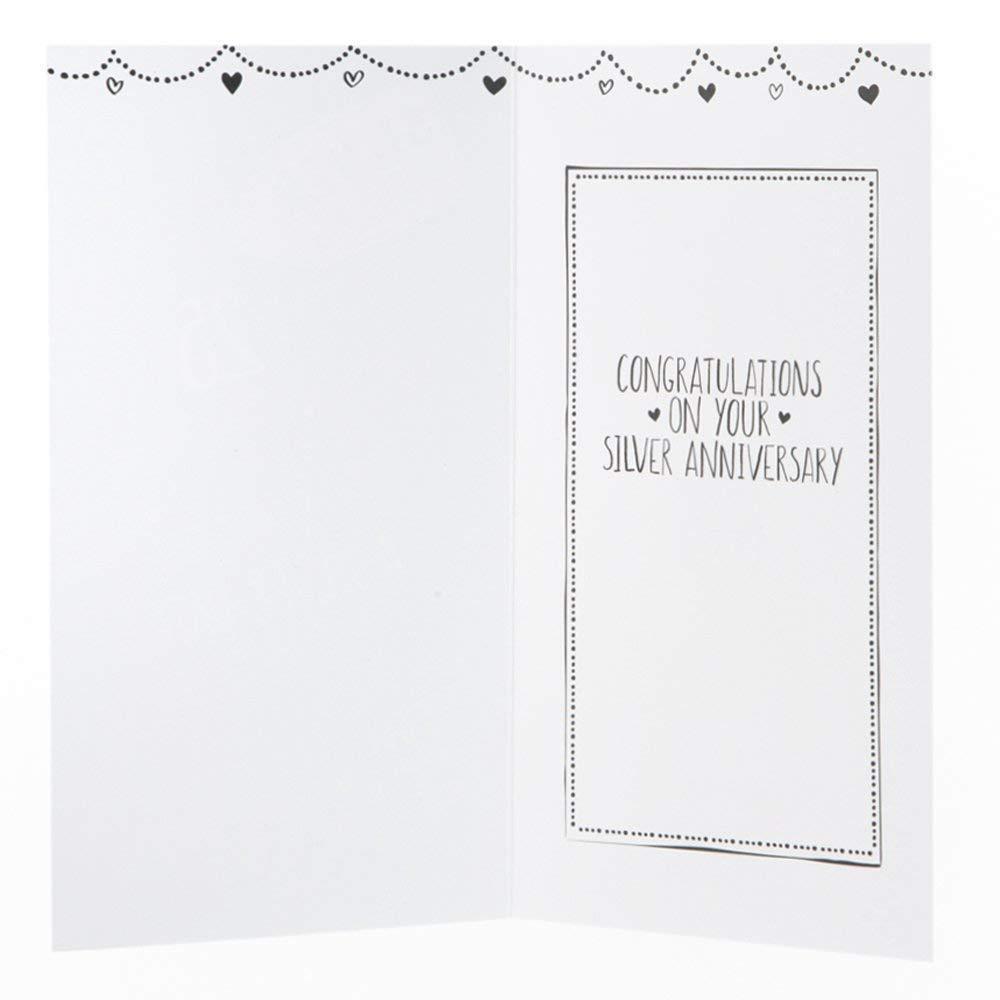 25th Silver Anniversary Card 'Celebrate The Happy Two'