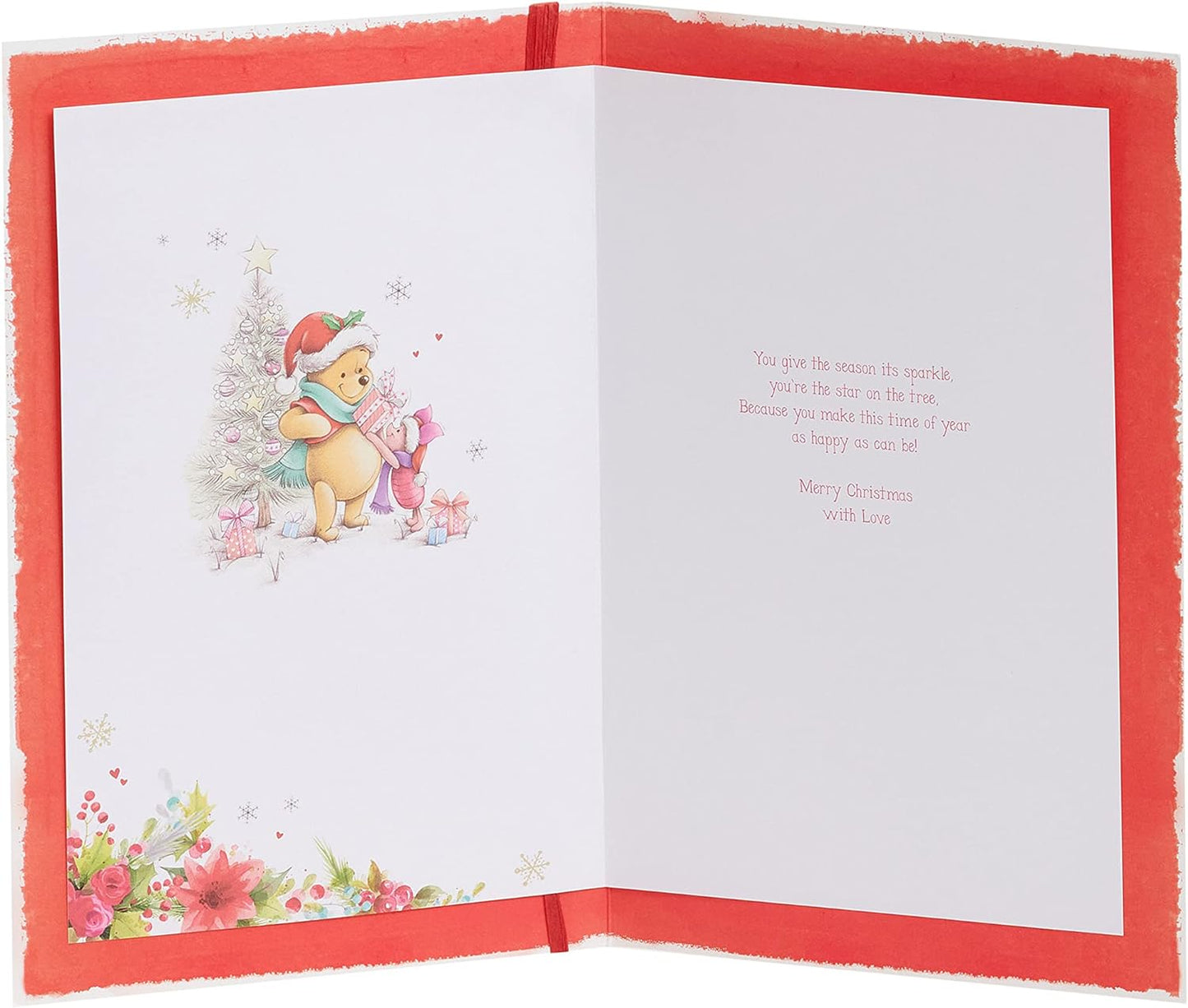 Mum Christmas Card Disney Winnie The Pooh & Piglet Design