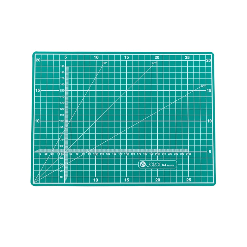 Jakar Green Self Healing Cutting Mat A4 Double Sided cm mm inch Imperial Metric Squared Quality Proffesional