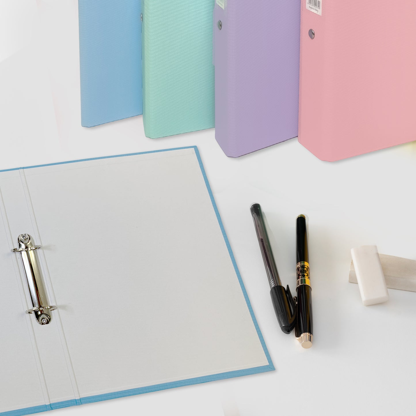 A4 Pastel Green Paper Over Board Ring Binder by Janrax