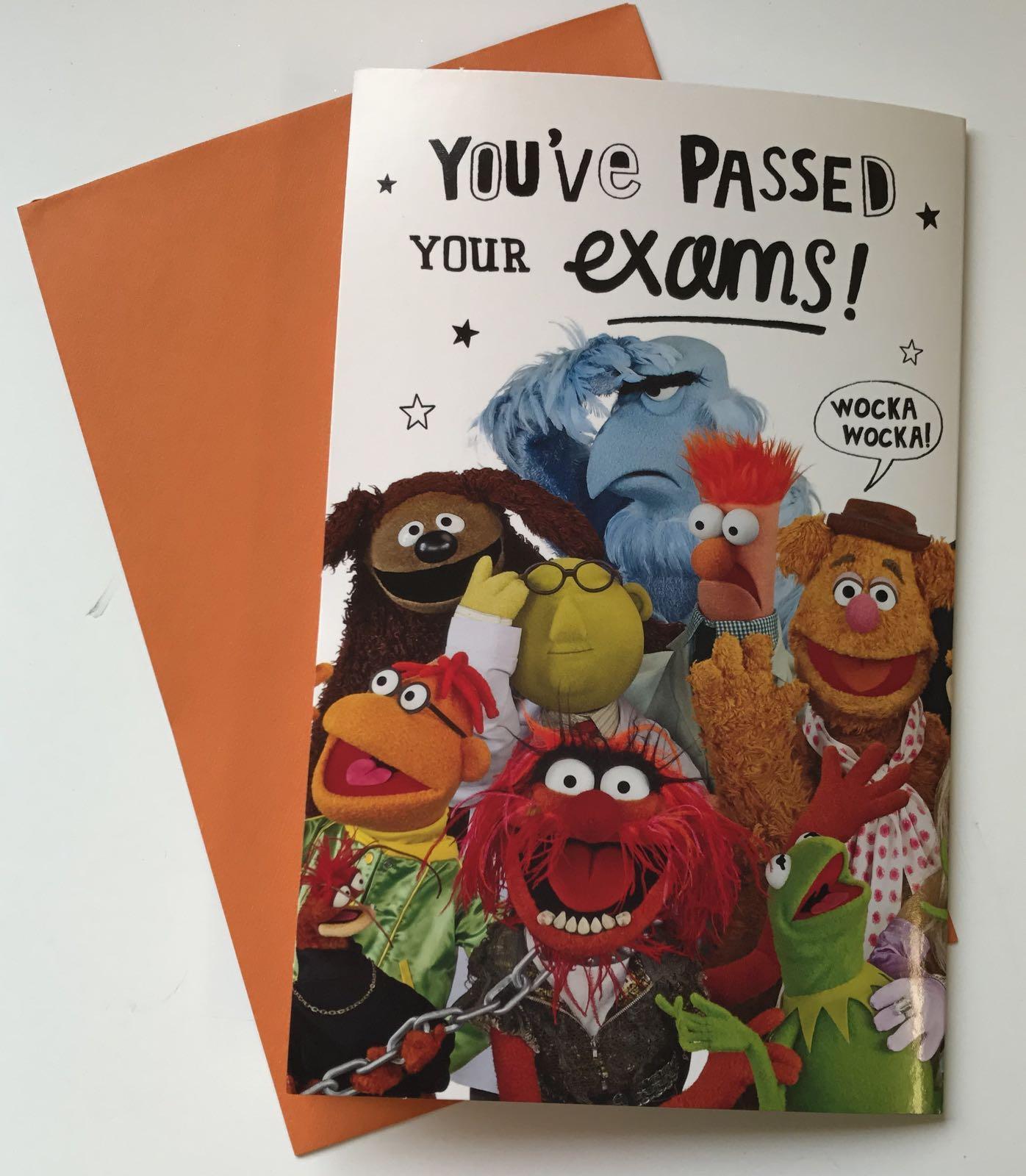 The muppets you've passed your exams ! card 