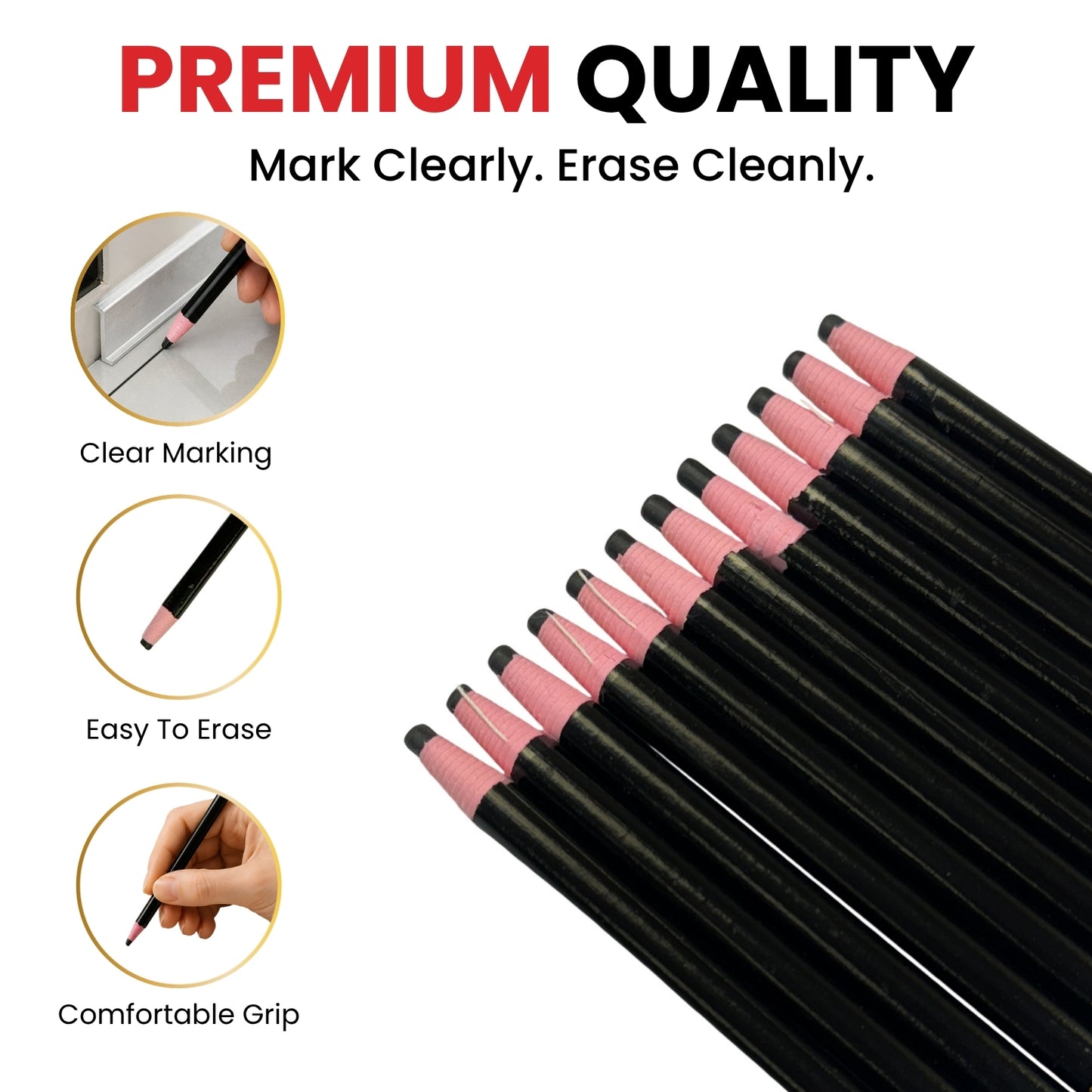 Pack of 12 Yellow Chinagraph Pencils by Janrax - Peel Off China Markers