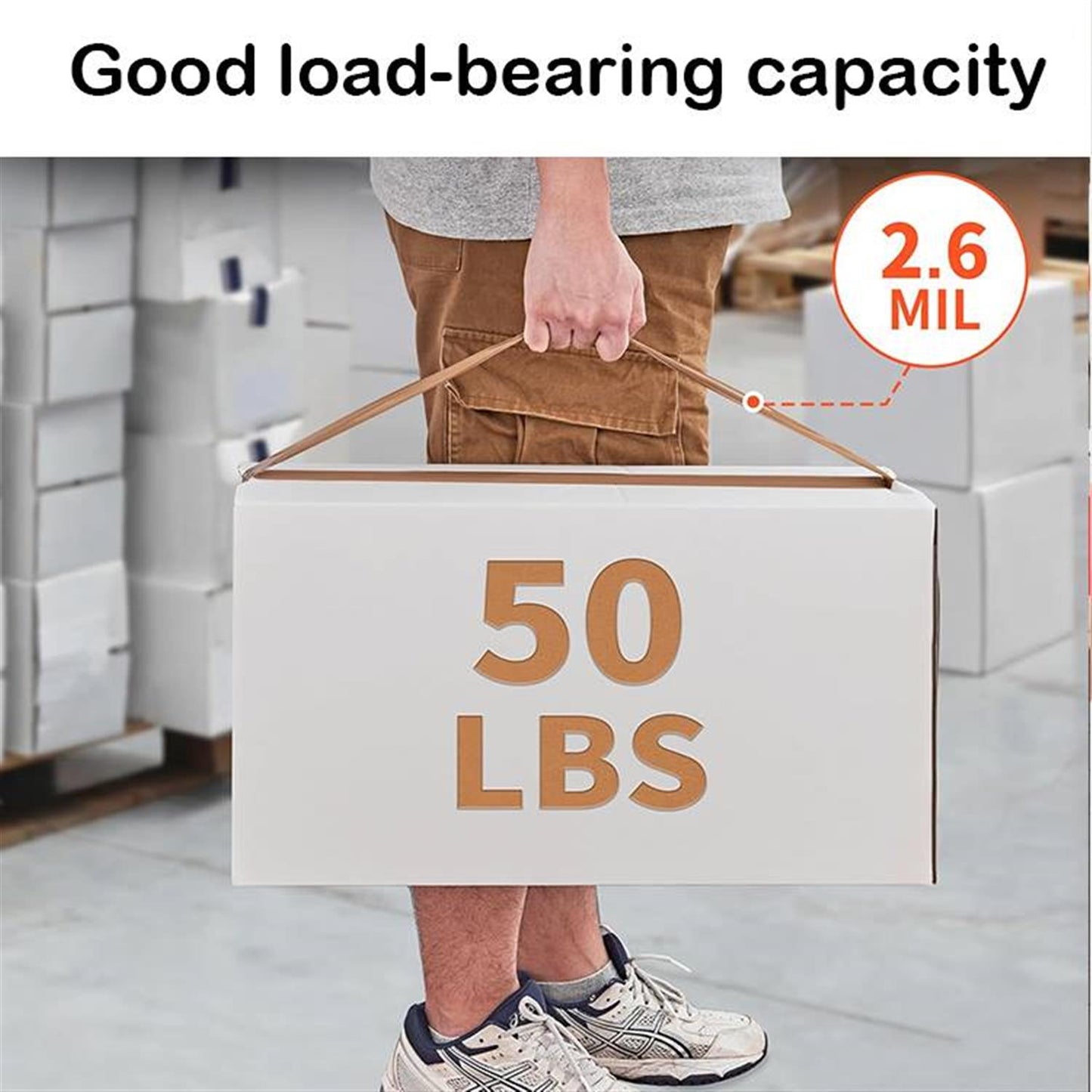 Pack of 6 Brown Bopp Tape For Packing 48mm x 50m