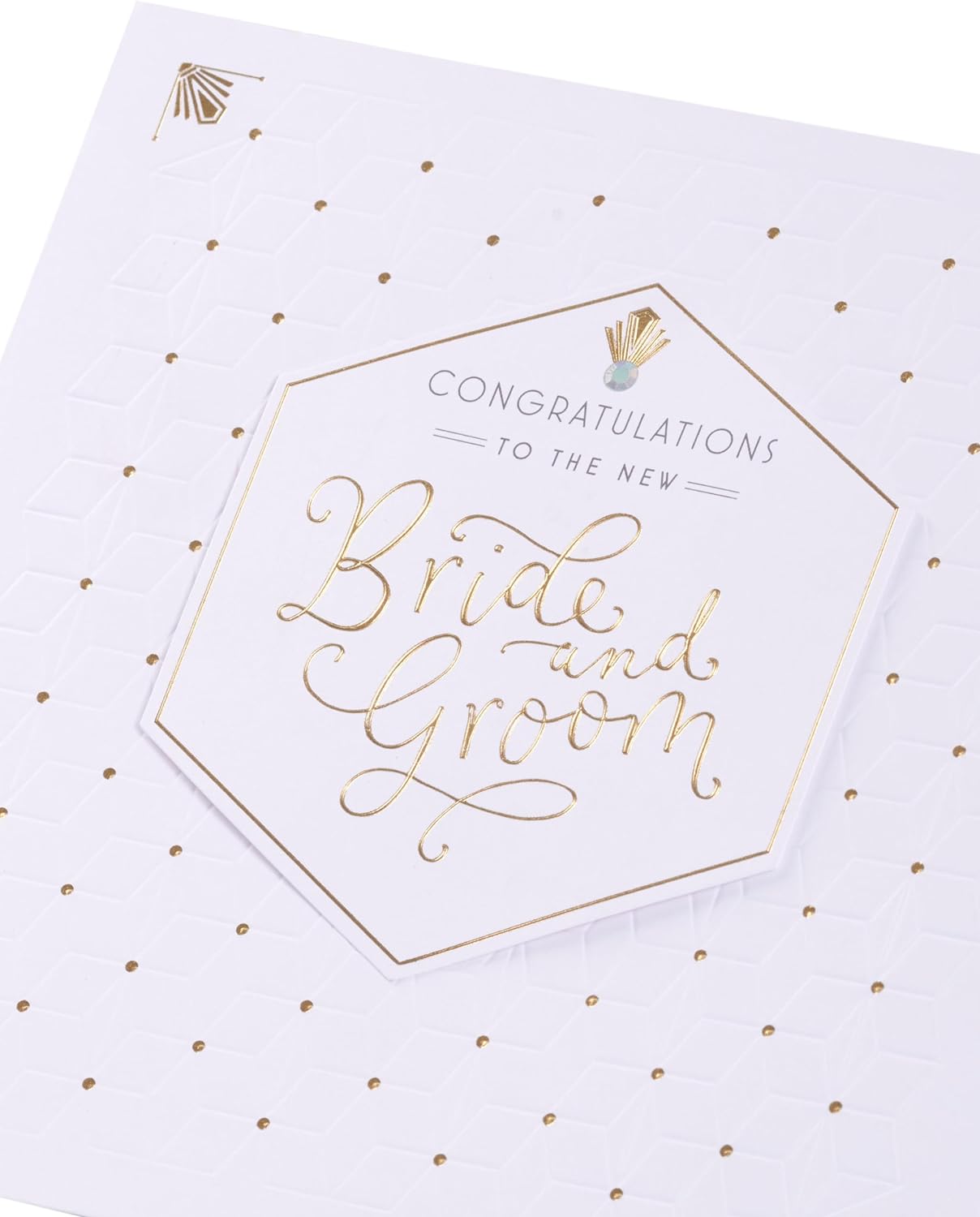 Embossed Congratulations Design for Bride & Groom Wedding Day Card